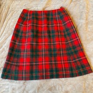 Vintage Pendleton wool tartan skirt
